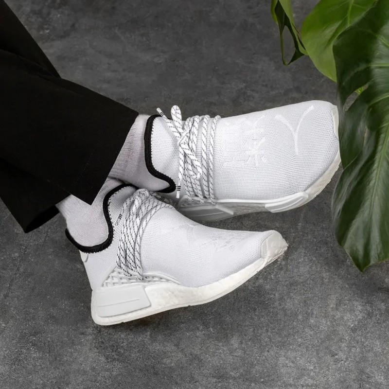 Pharrell Williams x adidas NMD HU Triple White GY0092 Grailify